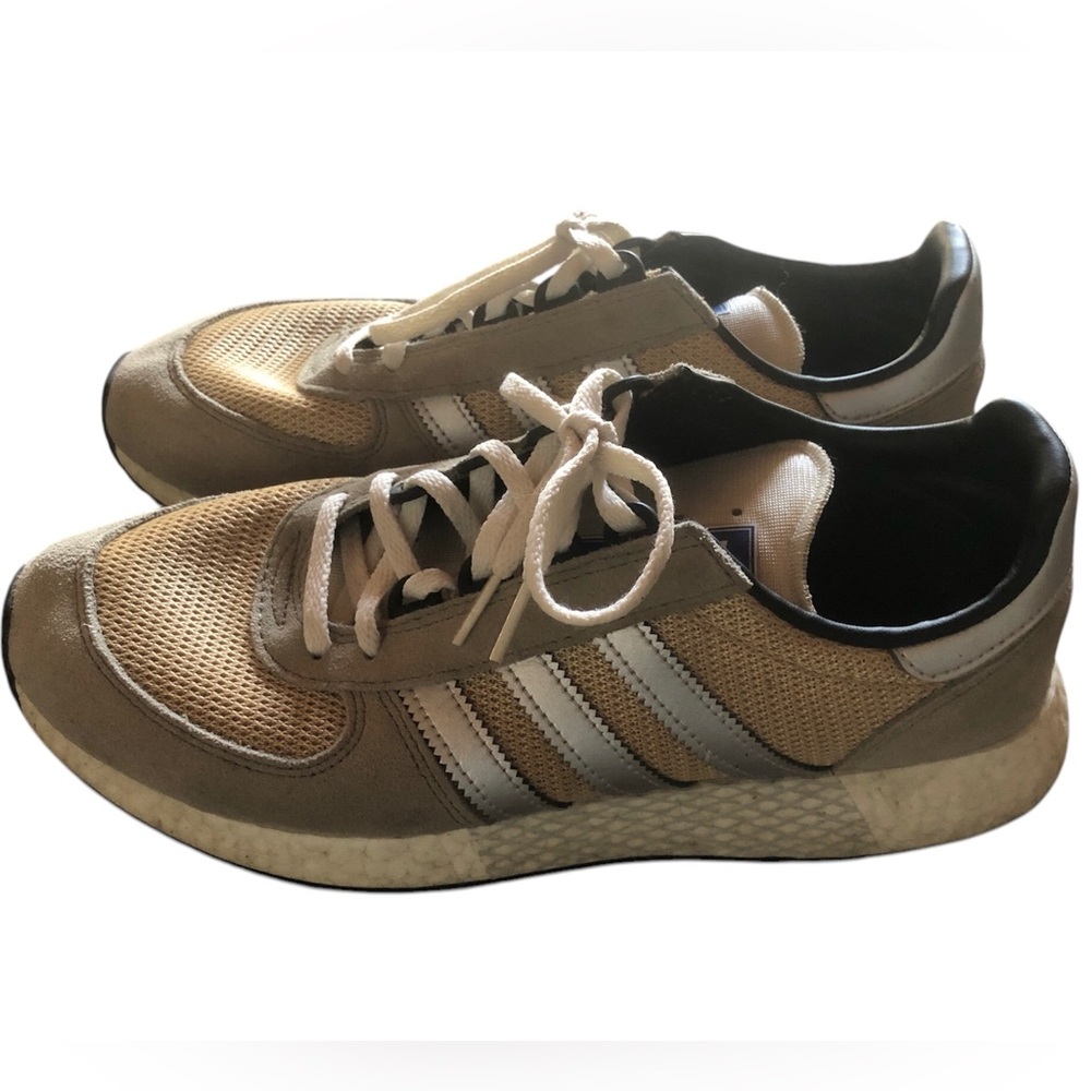 Adidas Original Marathon Tech G27416 Size 10 Gray/Gold/White Sneaker Shoes